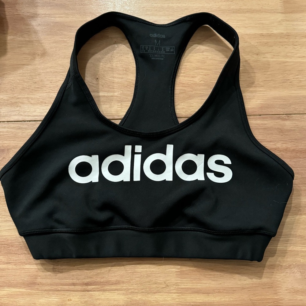 Black Addidas Sports Bra - Medium